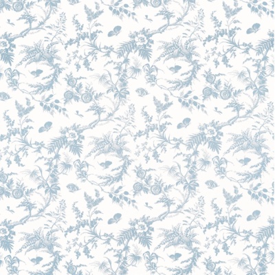 Anna French Newlands Toile Fabric in Soft Blue